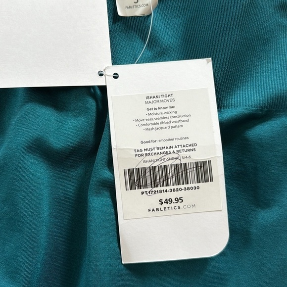 Fabletics Women’s Blue/Green (Teal) Athletic Ishani Tight Legging Sz S (NWD) - Picture 10 of 10